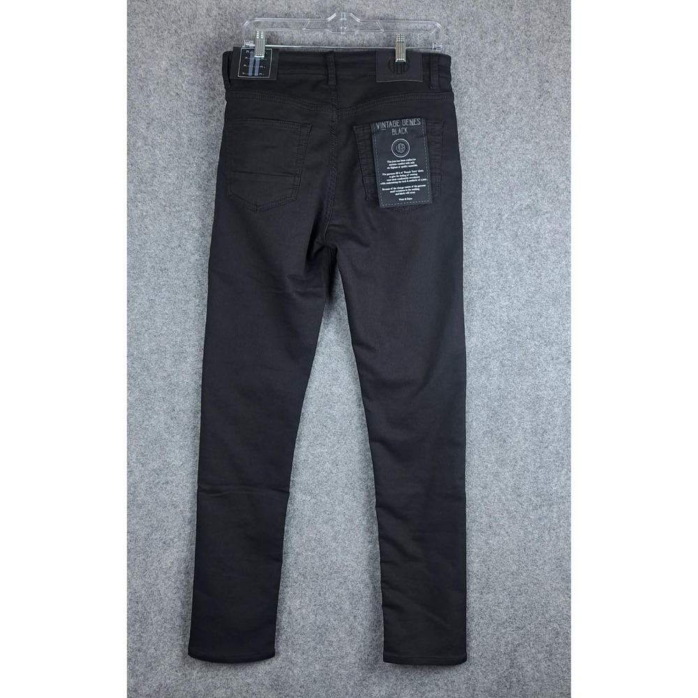 VGB Vintage Genes Black Slim Fit Comfort French Terry Denim Jeans Mens 30x32‎